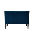 thumbnail image 4 of Inspired Home Rayna Navy Velvet Bench - Upholstered | Swoop Arm, 4 of 11