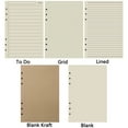 thumbnail image 4 of SEIWEI 80Pcs A5/A6 Refill Paper Thick Refillable Paper 6 Ring Binder Loose-Leaf Design, 4 of 7