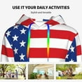 thumbnail image 4 of Kdxio America Flags3 Print Womens Oversized Hoodies Sweatshirts Hooded Pullover Tops Sweaters Casual-X-Large, 4 of 7
