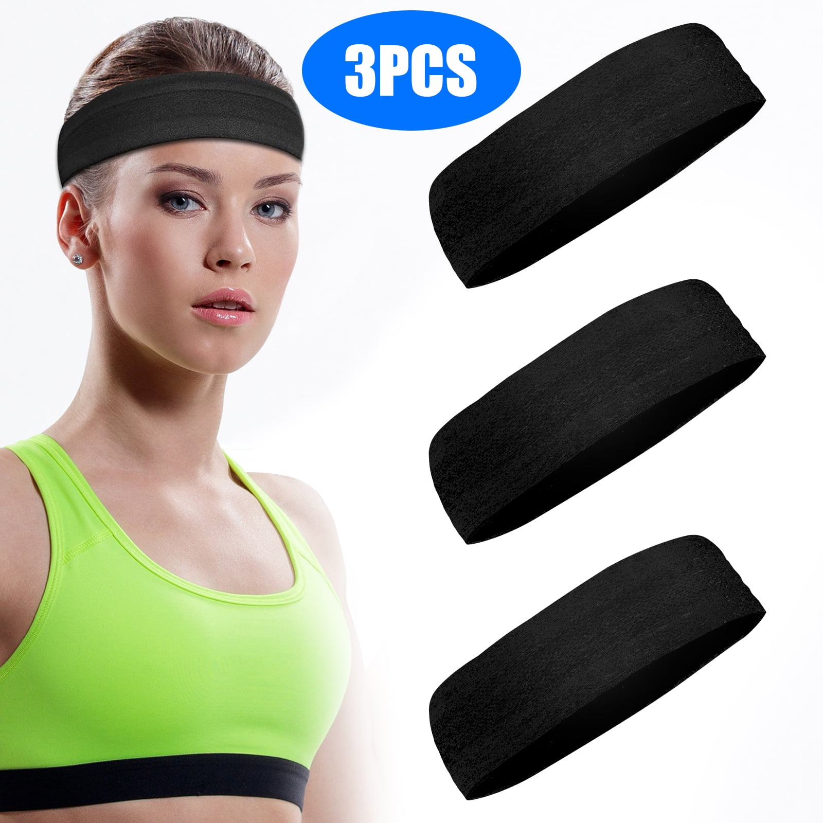 Ladies Men Sport Headband Sweat Sweatband Stretchy Breathable Fitness Hair Band 