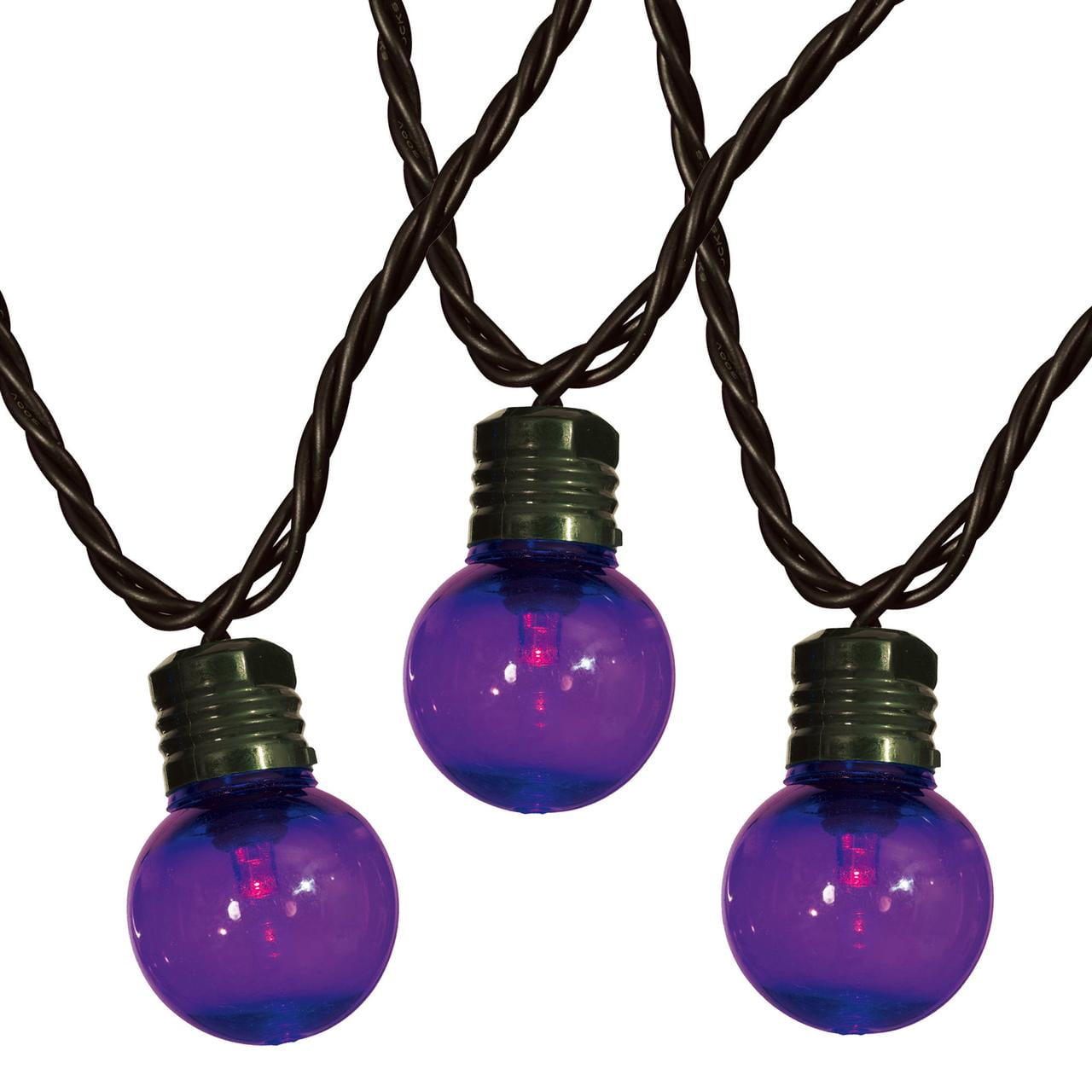 Purple Lights, 70CT, LED G30 Globes, 21ft, Halloween Indoor/Outdoor Lights, by Way To Celebrate