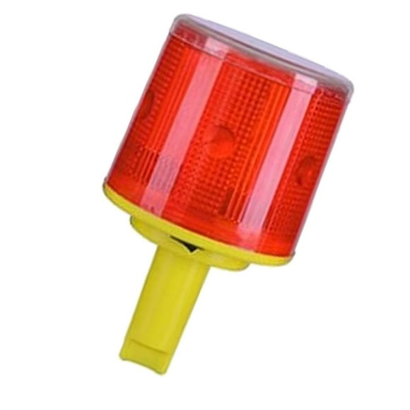 Lámpara de luz LED solar redonda de advertencia de precaución, luz intermitente de alarma de tráfico C