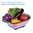 thumbnail image 4 of Unique Bargains Silicone Collapsible Colander, Square Collapsible Strainer with Handles Food Strainers for Pasta Fruit-Pink, 4 of 5