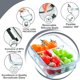 thumbnail image 5 of Juego de 5 Contenedores de Vidrio VERONES para Preparación de Comidas, 36 oz con 3 Compartimentos, 5 of 7
