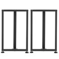 thumbnail image 4 of KFFKFF Square T-Shaped Steel Table Legs, 29.1" H x 17.7" W, Durable Modular Design, Easy to Assemble, Supports Up to 2204 lbs, Ideal for Desks, Dining Tables, and Workbenches, Set of 2, Black, 4 of 9