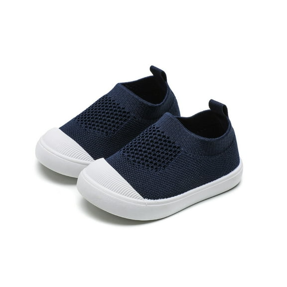 REDARER Boys Breathable Sneakers for Toddlers, Lightweight Non- Walking Shoes, Soft Sole Sports Shoes for Outdoor Play,Color:Dark Blue,Size:3-3.5 Years