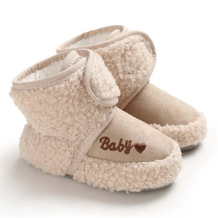 

Leesechin Deals Toddler Shoes Winter Lightweight Baby Boys Girls Fleece Lovely Soled Shoes Lightweight Boots on Clearance