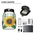 thumbnail image 4 of Uemuo Sunflowers (2) Printed Durable 17-inch Student Backpack - Lightweight, Waterproof, Adjustable Straps, Ideal for School, Work, Travel, 4 of 5