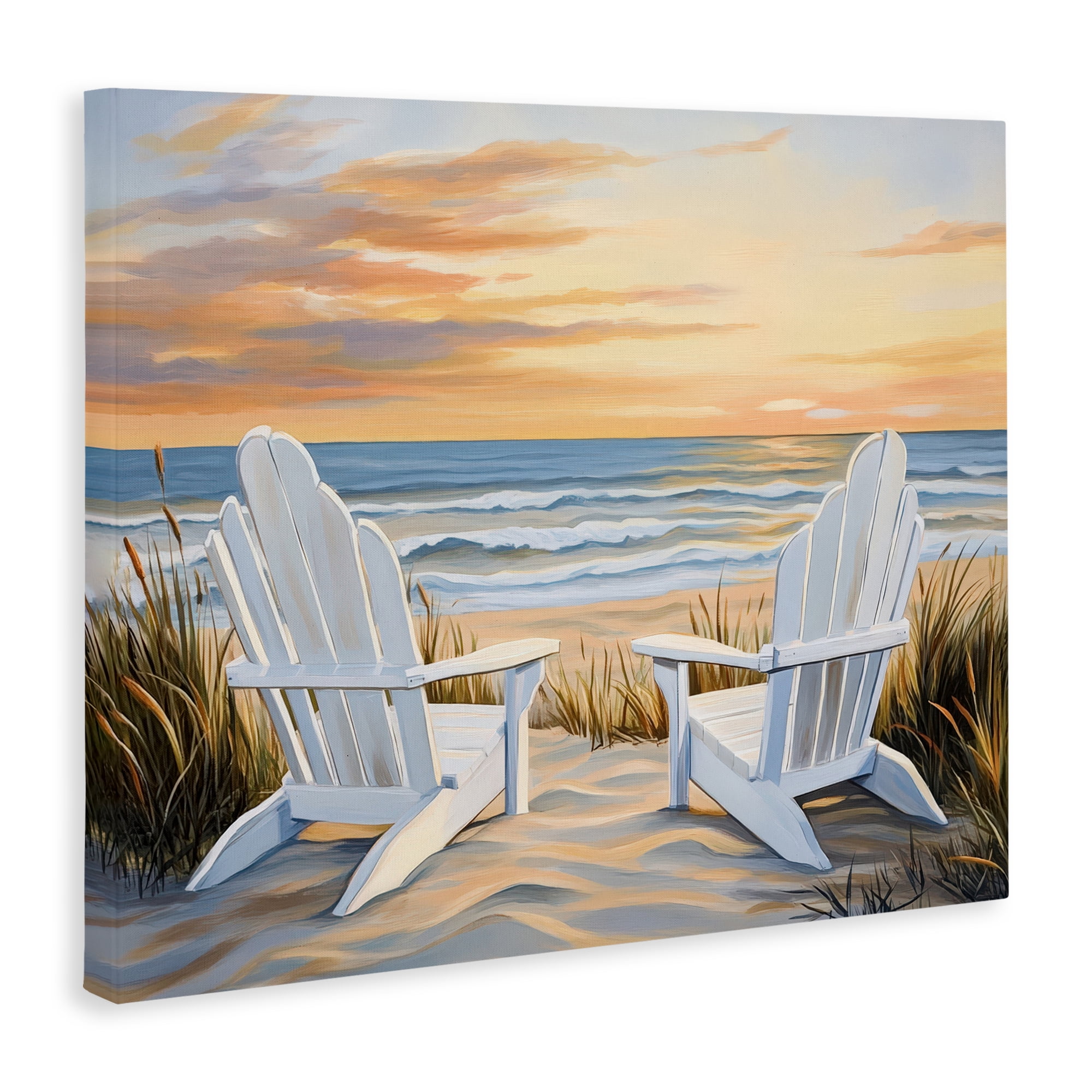 Stupell Industries Wave Watching Spot at Sunset Canvas Wall Art, design by Petal Prints Design
