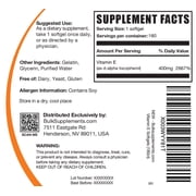 BulkSupplements Vitamin E Softgels, 180mg (400IU) Per Serving (180 Softgels - 180 Servings)