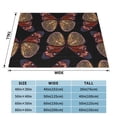 thumbnail image 3 of XMXT Flannel Throw Blanket for Couch, Warm Hand Drawn Butterfly Print Bed Sofa Decor Blankets for Home Bedroom, 80 x 60 inches, 3 of 8