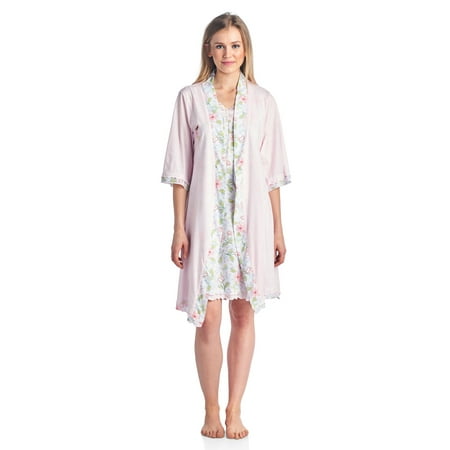 

Casual Nights Women s Sleepwear 2 Piece Nightgown and Robe Set