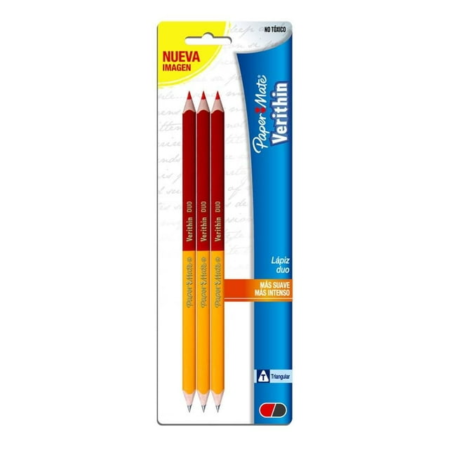 Lápiz dúo Paper Mate Verithin triangular 3 pzas