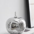 thumbnail image 4 of Alloya Apple Decorative Accent Metal Tabletop Sculpture Nature Figure - Silver, 4 of 5