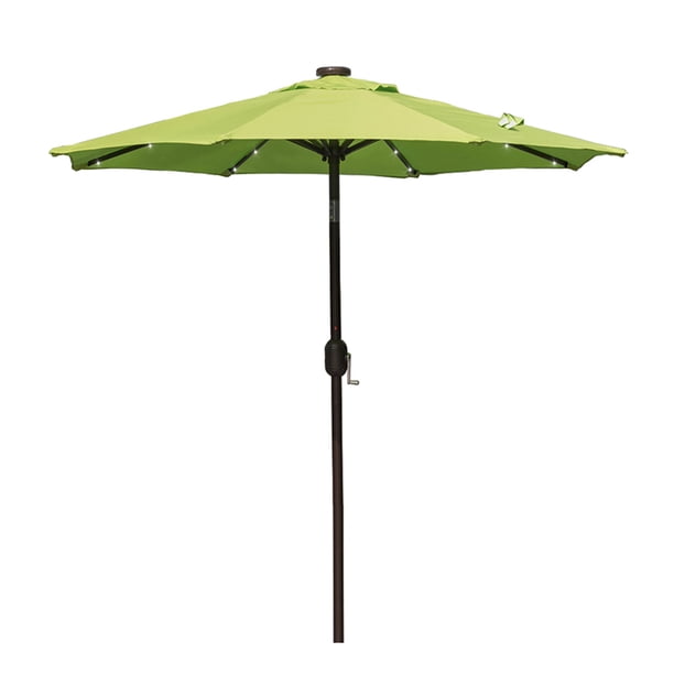 Sundale Outdoor 7 Ft Solar Powered 24 Led Lighted Patio Umbrella Table Market Umbrella With Crank