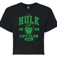 thumbnail image 3 of Marvel Hulk - Lift Club - Juniors Cropped Graphic T-Shirt, 3 of 5