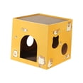 thumbnail image 4 of Caja de cartón para gatos, tablero rascador para casa de gatitos, para gatos, conejos y conejos Amarillo S Yuyangstore Rascador de cartón para gatos, 4 of 8