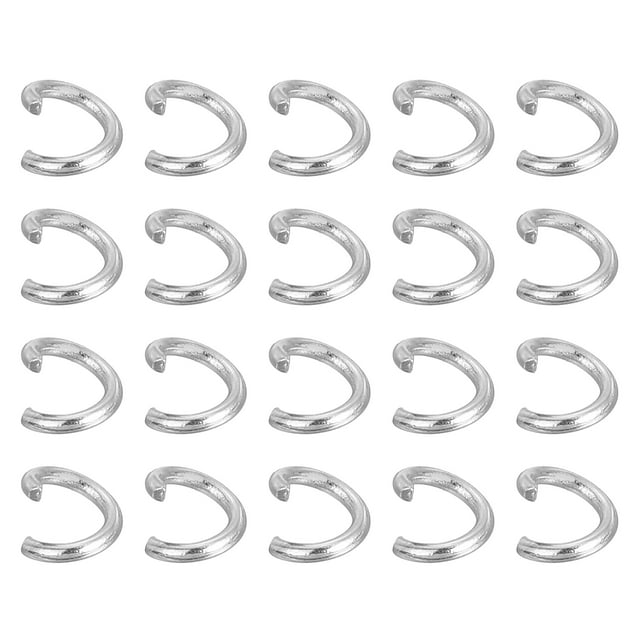 Unique Bargains 500Pcs Open Jump Ring, 4mm Stainless Steel O Rings, Split Rings Circle Clasp Connecting Rings