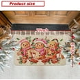 thumbnail image 6 of Pink Candy Gingerbread Man Christmas Doormat,Merry Christmas Xmas Winter Non-Slip Entrance Floor Porch Welcome Door Mat Indoor Outdoor Outside Front Holiday Decor 17x29 Inch, 6 of 6