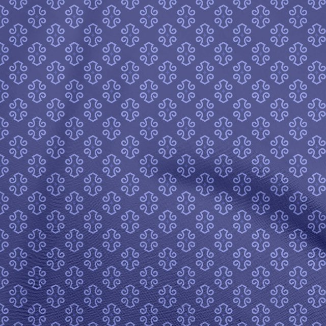 oneOone Polyester Spandex Blue Fabric Asian Block Sewing Craft Projects Fabric Prints By Yard 56 Inch Wide
