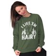 thumbnail image 5 of Like 'Em Hairy Bigfoot Legend Hoax Women Crewneck Sweatshirt Brisco Brands S, 5 of 6