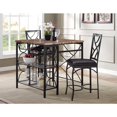 thumbnail image 2 of Bernards Tuscan 3 Piece Wrought Iron Counter Height Kitchen Island Set in Black, 2 of 10