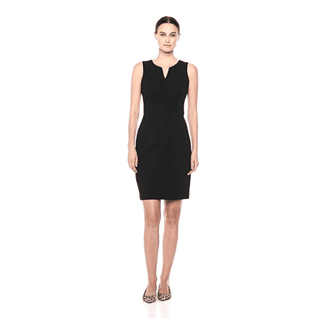 Calvin Klein Women's Sleeveless Seamed Sheath Dress, Black 17, 8 ...