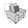 thumbnail image 4 of Sillon 1 plaza El Bazar Store Islandia Lino Gris Oxford Modular Moderno Sala, 4 of 4