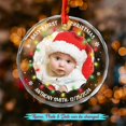 thumbnail image 2 of Baby's First Christmas Glass Ornament 2025, Customized Date & Name Newborn Ornaments Gift for Newborn New Dad Mom, Personalized PhoTo Baby 1st Xmas Glass Ornament, Picture Baby 1st Xmas Ornaments, 2 of 6