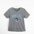 thumbnail image 6 of Women's Gameday Couture  Gray Minnesota United FC Relaxed Iconic Edge Rhinestone V-Neck T-Shirt, 6 of 7
