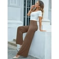 thumbnail image 5 of Women's Stretchy Wide Leg Palazzo Lounge Pants Casual Comfy High Waist Palazzo Pants, 5 of 11