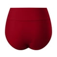 thumbnail image 7 of Daznico Women Vintage Waistband High Waist Bikini Bottom Swimwear Briefs Bikini Bottom Side Tie Thong Bathing Swimbottom,M, 7 of 7
