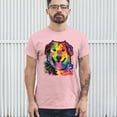 thumbnail image 3 of Tee Hunt Dean Russo Cute Neon Dog T-Shirt Adopt A Pet Colorful Pet Men's Tee, Light Pink, Large, 3 of 5