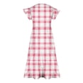 thumbnail image 5 of RXIRUCGD 2025 Vêtements d'Été pour Enfants Filles Robe Imprimée à Fleurs Manches Courtes Poches à Volants Col Rond pour Enfants, 5 of 5