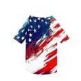thumbnail image 5 of Patriotic Star Dog Shirt, Breathable Lightweight Pet Clothes, 4th of July Dog Tee, American Flag Print Dog Outfit for Summer (White,XL), 5 of 8