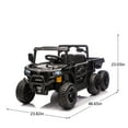 thumbnail image 7 of iRerts 24V Electric Ride on Dump Truck, 4WD Powered Ride on Toys with Remote Control, Dump Bed, Bluetooth Music, 6 Wheel Electric Car for Kids Boys Girls Birthday Christmas Gift Ages 3-5, Black, 7 of 7
