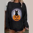 thumbnail image 2 of Blusa de manga larga suelta con estampado de moda para mujer, blusas informales con cuello redondo, sudaderas con capucha Fridja fjkfkj2480, 2 of 5