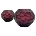 thumbnail image 2 of Bergamo Art 4" Wide Decorative Handmade Purple Abstract Bud Glass Vase Set of 2, 2 of 7