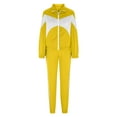 thumbnail image 4 of Womens 2 Piece Sweatsuits Casual Long Sleeve Color Block Zip Up Jacket with Sweatpants Fall Winter Outdoor Tracksuit Sets, 4 of 4