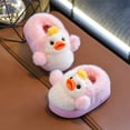 thumbnail image 4 of FUZHIQ Animal Slippers for Kids Boys Memory Foam Cartoon Slippers Warm Comfy Indoor Shoes for Kids for 12-18 Months, 4 of 5