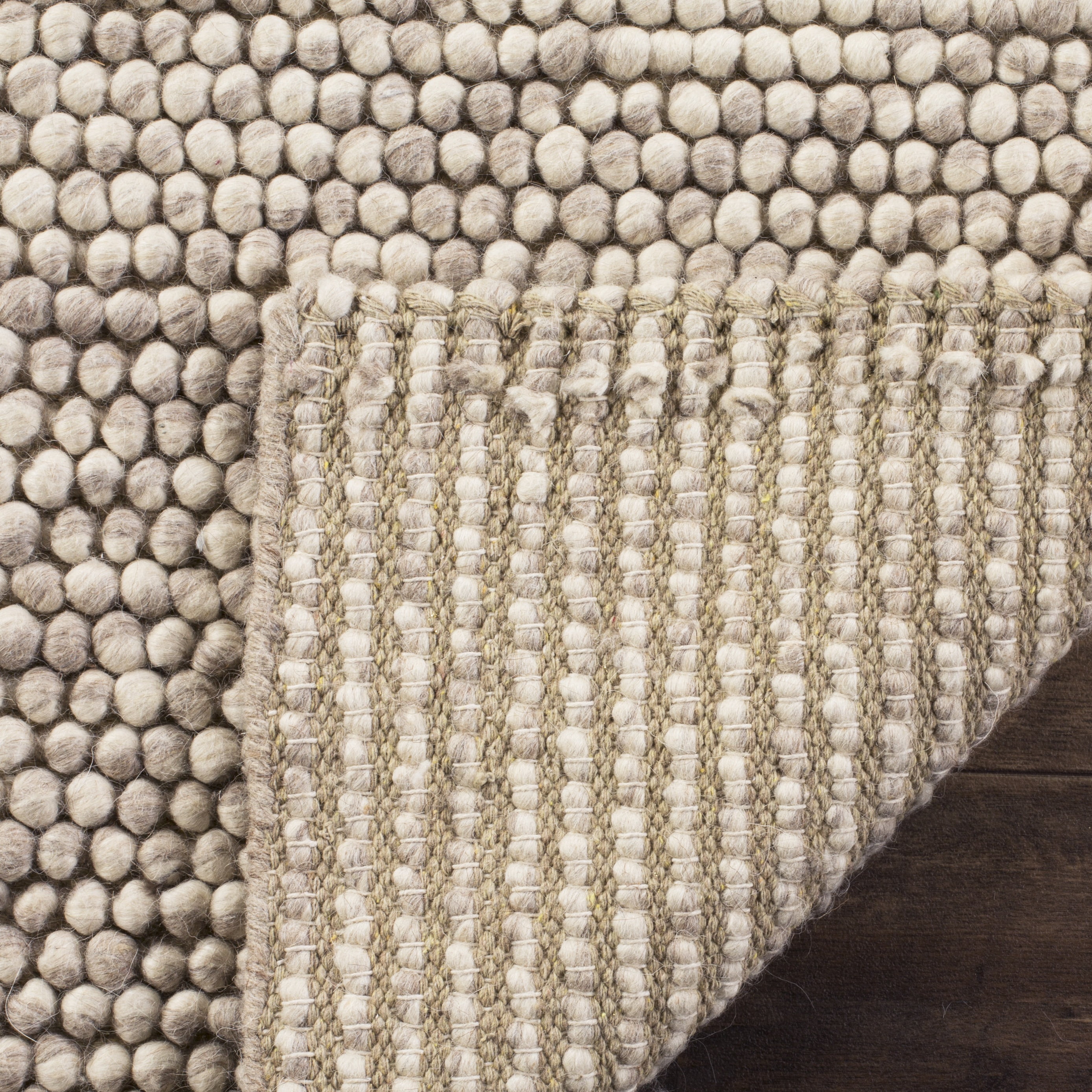 SAFAVIEH Natura Feride Geometric Area Rug, Beige, 12' x 12' Square - X-Large - Scandinavian Design, Beige, Handmade Wool Blend, Ideal for Living Room, Bedroom, Dining Space