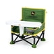 thumbnail image 1 of Bright Starts John Deere Pop 'N Sit Portable Booster Chair, Floor Seat, Indoor/Outdoor Use, Compact Fold, Green and Yellow, 6 Mos - 3 Yrs, 1 of 5