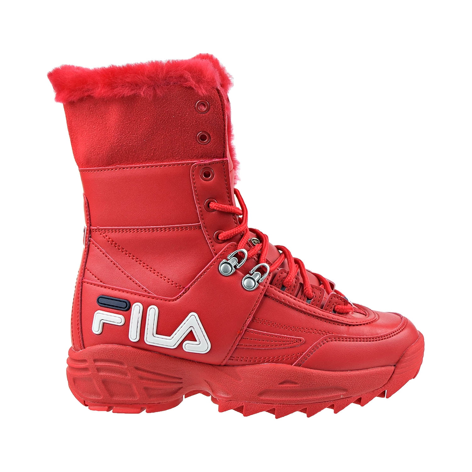 Fila Disruptor Fur Top Women's Boots Fila Red-Fila Navy-White 5hm00560 ...