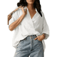 thumbnail image 2 of Blusa Informal Elegante para Mujer, de Negocios, de Corta, con Cuello en V y Tapeta, Camisa de Trabajo XL, 2 of 8