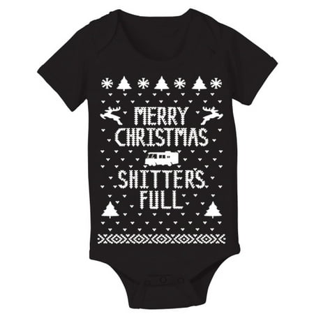 Merry Sh*Tters Full Baby New Born Black Baby One Piece