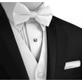 thumbnail image 4 of Men's Formal Tuxedo Vest, Bow-Tie & Hankie Set for Prom, Homecoming, Wedding, Cruise in White - 4XL, 4 of 4