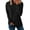 Black, variant on Textured Tops for Women Crew Neck Long Sleeve Shirts Fall Blouses Casual Basic Tee