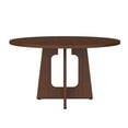 thumbnail image 7 of Noble House 47" Modern Round Dining Table for 4 with Iron Base, Wood Style Farmhouse Kitchen Table, Walnut, 7 of 7