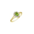 thumbnail image 4 of RYLOS Rings for Women 14K Gold Plated Silver Halo of Diamond Birthstone Ring 6X4MM Gemstone August Peridot Jewelry for Women  Size 6, 4 of 8