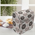 thumbnail image 4 of Goat Lounger Chair Bag, Composition of Animal Faces in Circles on a Background of Streaks Overlapping, High Capacity Storage with Handle Container, Lounger Size, Brown Blush White, by Ambesonne, 4 of 5